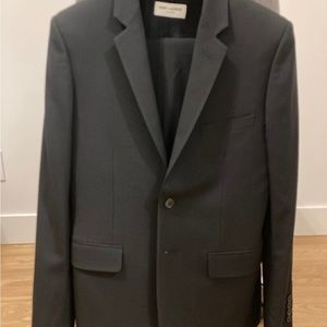 SINGLE-BREASTED GABARDINE SAINT LAURENT SUIT
